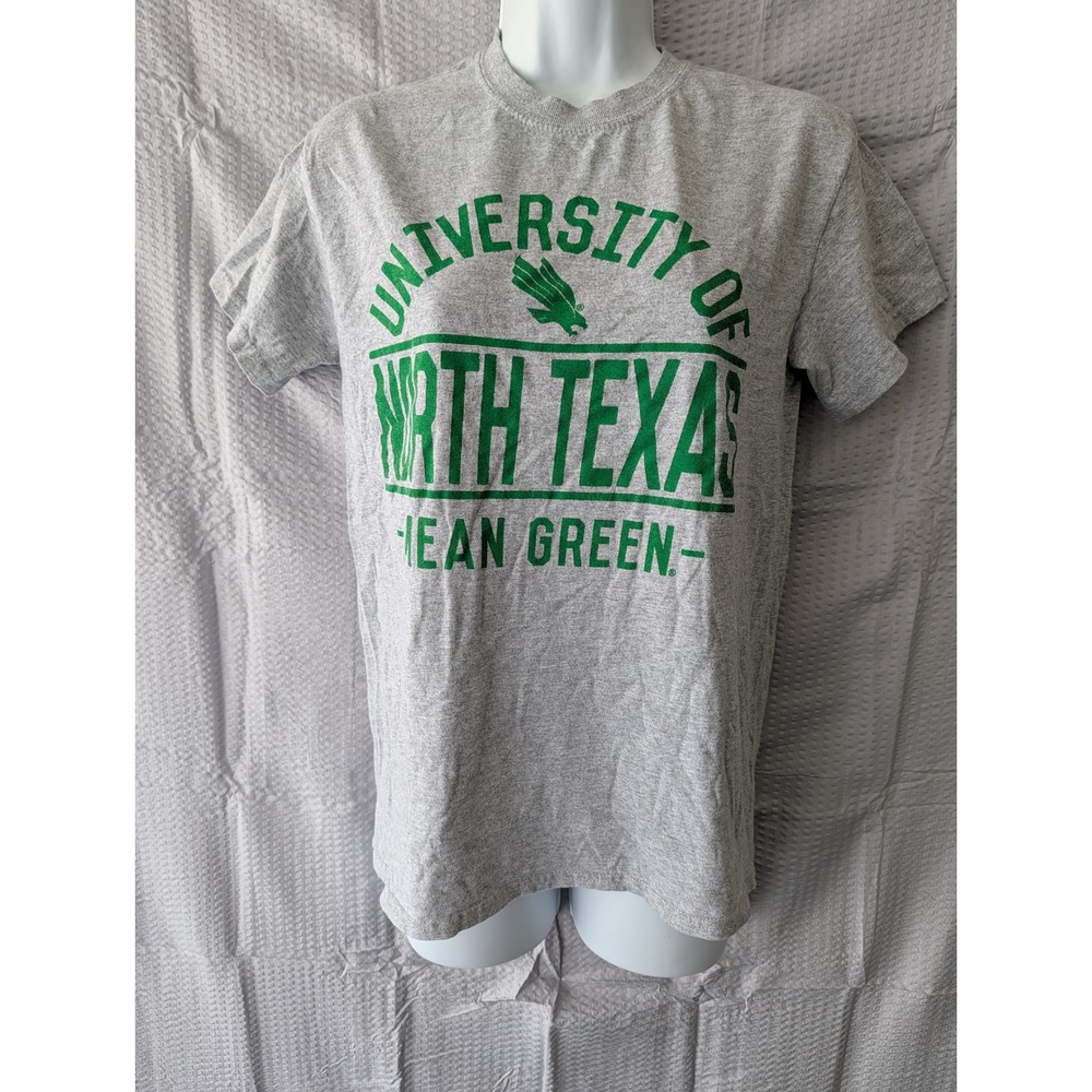 University of North Texas Mean Green Graphic T-Shirt Heather Gray Small